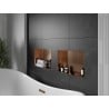 Mexen X-Wall-NR recessed shelf without flange 45 x 30 cm, brushed copper - 19C1453010