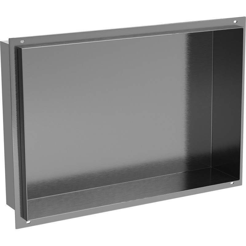 Mexen X-Wall-NR recessed shelf without flange 45 x 30 cm, brushed gun gray - 19E1453010