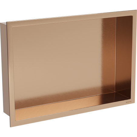 Mexen X-Wall-R recessed shelf with flange 45 x 30 cm, brushed copper - 19C0453010
