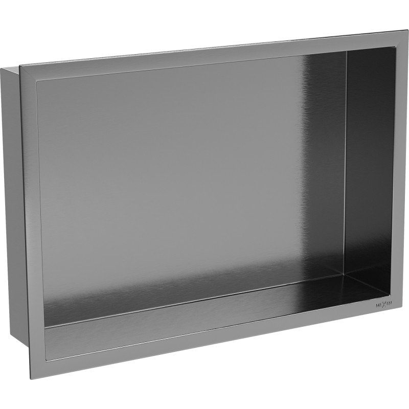 Mexen X-Wall-R recessed shelf with flange 45 x 30 cm, brushed gun gray - 19E0453010