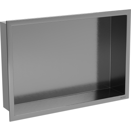 Mexen X-Wall-R recessed shelf with flange 45 x 30 cm, brushed gun gray - 19E0453010