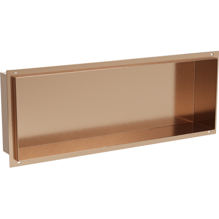 Mexen X-Wall-NR recessed shelf without flange 60 x 20 cm, brushed copper - 19C1602010