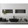 Mexen X-Wall-NR niche shelf without flange 60 x 20 cm, brushed gun gray - 19E1602010