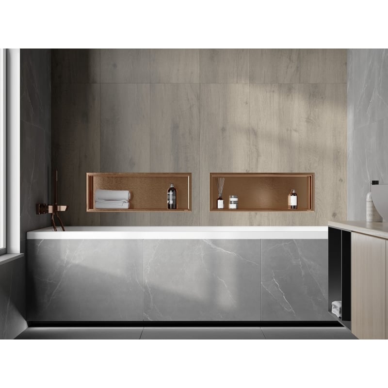 Mexen X-Wall-R niche shelf with flange 60 x 20 cm, brushed copper - 19C0602010