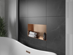 Mexen X-Wall-NR niche shelf without flange 60 x 30 cm, brushed copper - 19C1603010