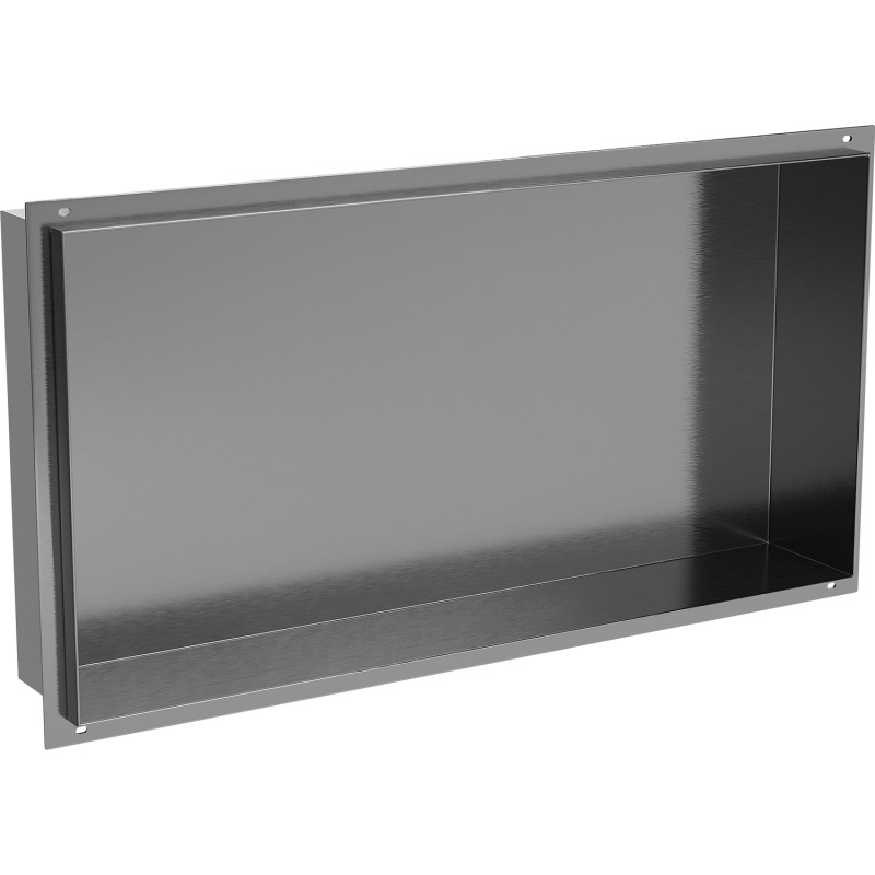 Mexen X-Wall-NR recessed shelf without flange 60 x 30 cm, gun gray brushed - 19E1603010