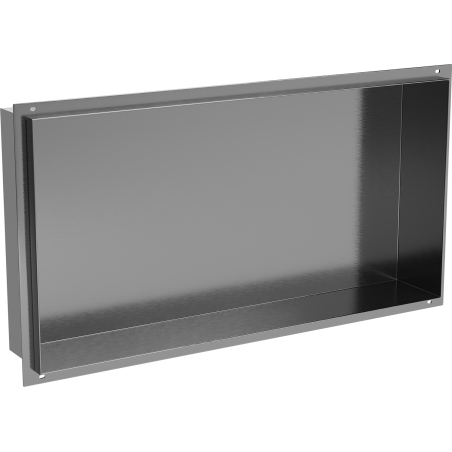 Mexen X-Wall-NR recessed shelf without flange 60 x 30 cm, gun gray brushed - 19E1603010