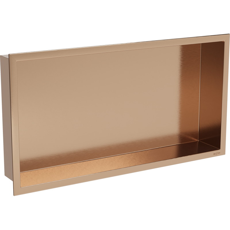 Mexen X-Wall-R recessed shelf with flange 60 x 30 cm, brushed copper - 19C0603010