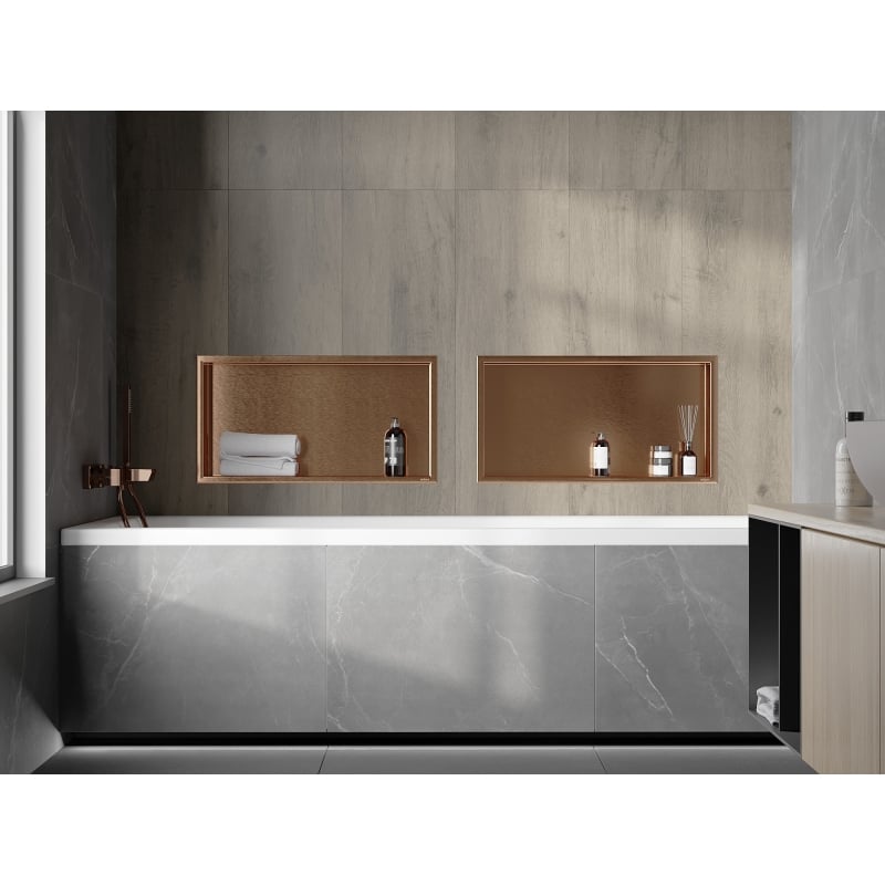 Mexen X-Wall-R recessed shelf with flange 60 x 30 cm, brushed copper - 19C0603010