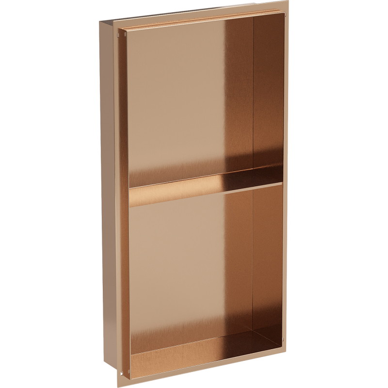 Mexen X-Wall-NR recessed shelf without flange with shelf 60 x 30 cm, brushed copper - 19C1603010S