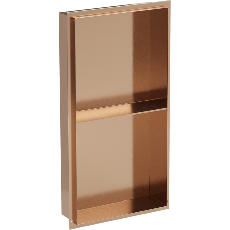 Mexen X-Wall-NR recessed shelf without flange with shelf 60 x 30 cm, brushed copper - 19C1603010S