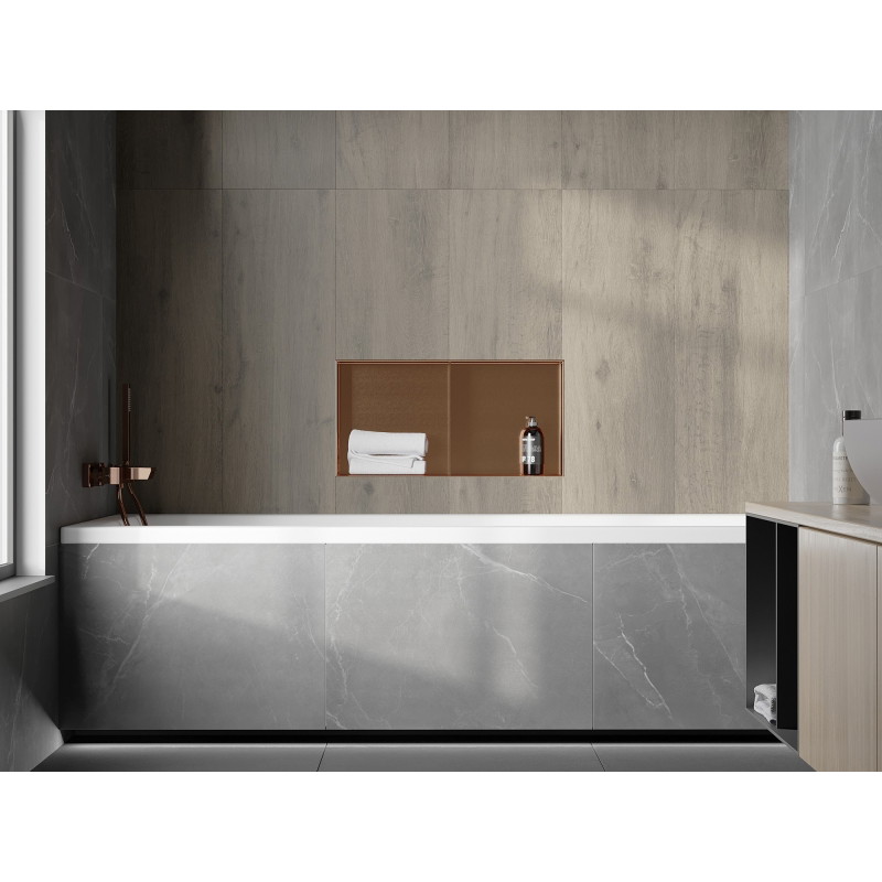 Mexen X-Wall-NR recessed shelf without flange with shelf 60 x 30 cm, brushed copper - 19C1603010S