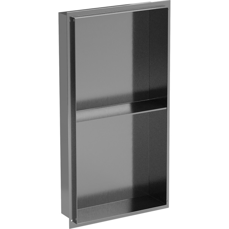 Mexen X-Wall-NR recessed shelf without flange with a shelf 60 x 30 cm, brushed gun gray - 19E1603010S