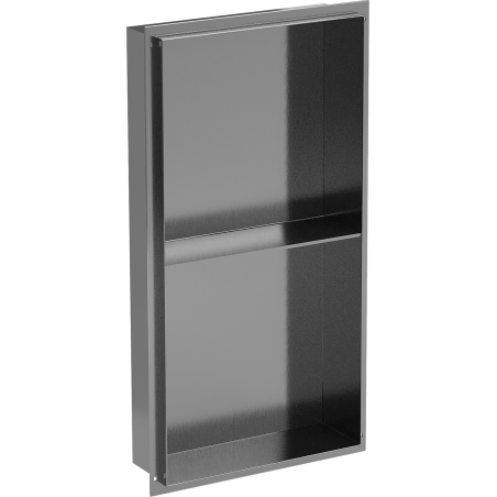 Mexen X-Wall-NR recessed shelf without flange with a shelf 60 x 30 cm, brushed gun gray - 19E1603010S