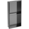 Mexen X-Wall-NR recessed shelf without flange with a shelf 60 x 30 cm, brushed gun gray - 19E1603010S