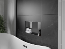 Mexen X-Wall-NR recessed shelf without flange with a shelf 60 x 30 cm, brushed gun gray - 19E1603010S