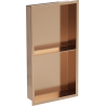 Mexen X-Wall-R niche shelf with flange and shelf 60 x 30 cm, brushed copper - 19C0603010S