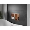 Mexen X-Wall-R niche shelf with flange and shelf 60 x 30 cm, brushed copper - 19C0603010S