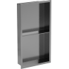 Mexen X-Wall-R recessed shelf with flange and shelf 60 x 30 cm, brushed gun gray - 19E0603010S