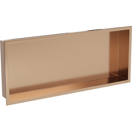 Mexen X-Wall-R recessed shelf with flange 75 x 30 cm, brushed copper - 19C0753010