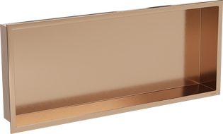 Mexen X-Wall-R recessed shelf with flange 75 x 30 cm, brushed copper - 19C0753010