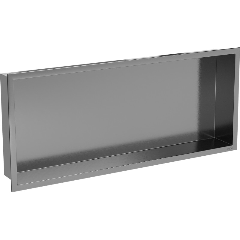Mexen X-Wall-R niche shelf with flange 75 x 30 cm, gun gray brushed - 19E0753010