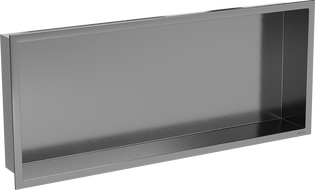 Mexen X-Wall-R niche shelf with flange 75 x 30 cm, gun gray brushed - 19E0753010