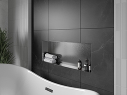 Mexen X-Wall-NR recessed shelf without flange 90 x 30 cm, brushed gun gray - 19E1903010