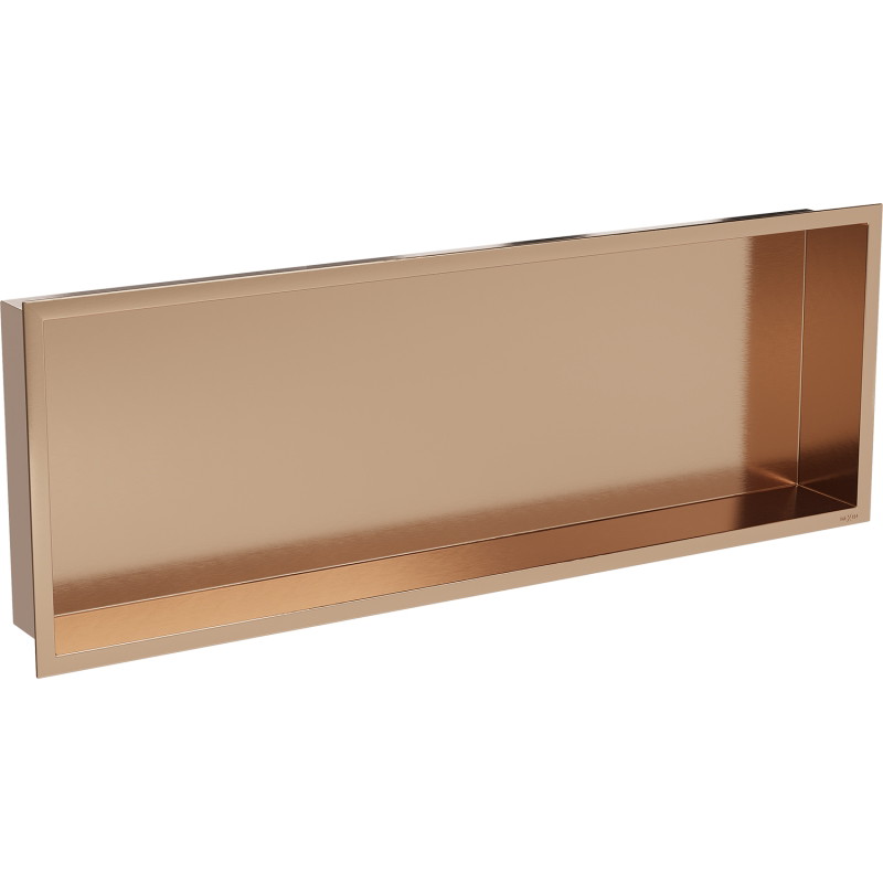 Mexen X-Wall-R recessed shelf with flange 90 x 30 cm, brushed copper - 19C0903010