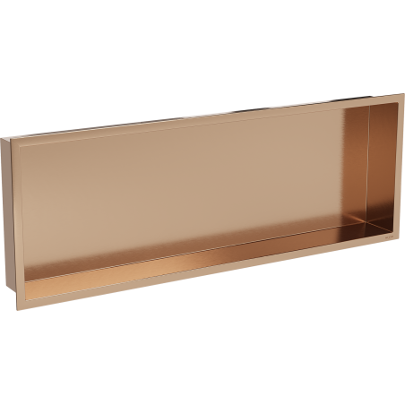 Mexen X-Wall-R recessed shelf with flange 90 x 30 cm, brushed copper - 19C0903010