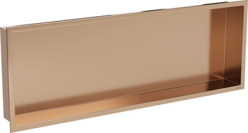 Mexen X-Wall-R recessed shelf with flange 90 x 30 cm, brushed copper - 19C0903010