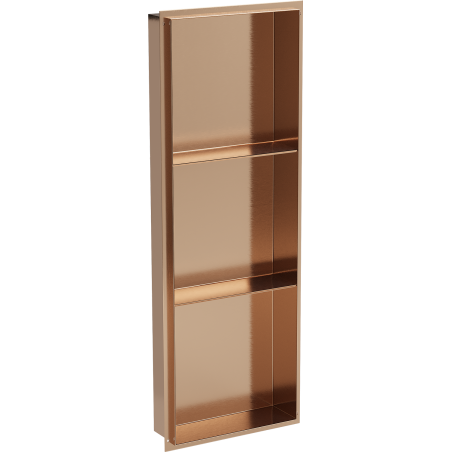 Mexen X-Wall-NR recessed shelf without flange with shelf 90 x 30 cm, brushed copper - 19C1903010S