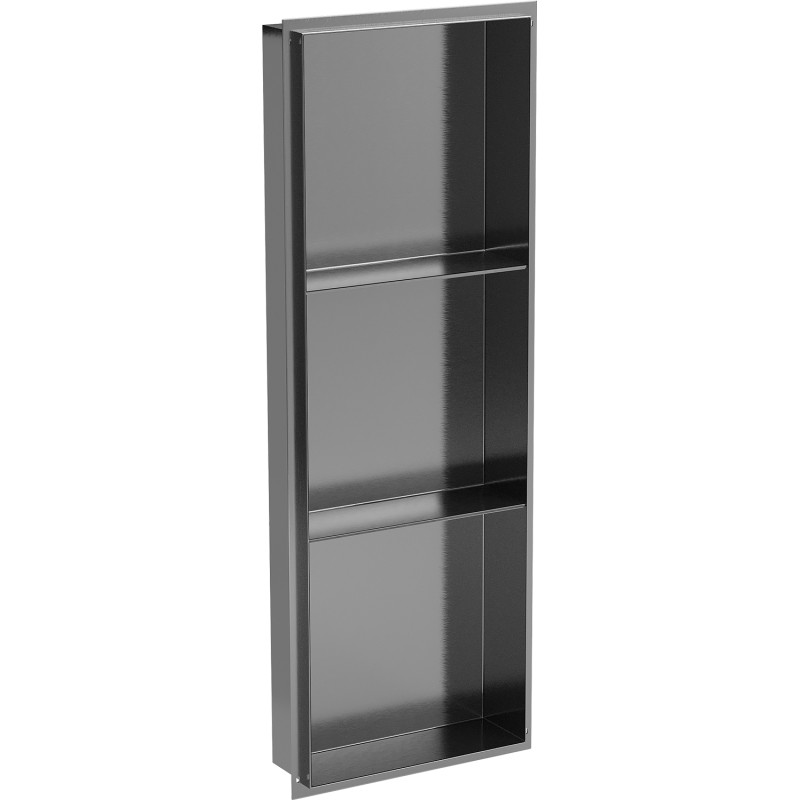 Mexen X-Wall-NR niche shelf without flange with shelf 90 x 30 cm, brushed gun gray - 19E1903010S