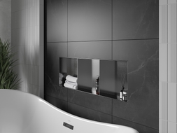 Mexen X-Wall-NR niche shelf without flange with shelf 90 x 30 cm, brushed gun gray - 19E1903010S