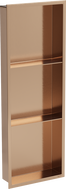 Mexen X-Wall-R recessed shelf with flange and shelf 90 x 30 cm, brushed copper - 19C0903010S