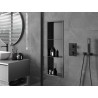 Mexen X-Wall-R niche shelf with flange and shelf 90 x 30 cm, brushed gun gray - 19E0903010S