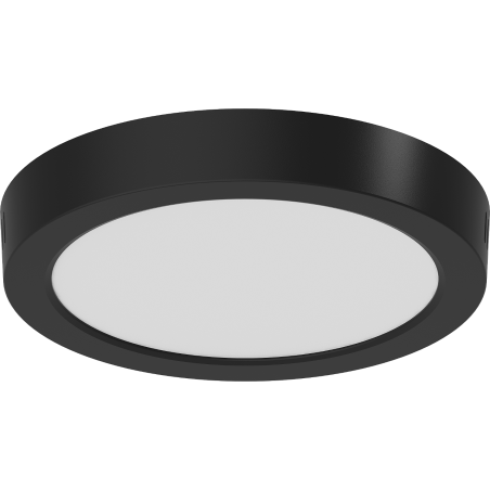 Mexen LDSR LED Surface Ceiling Light, 22 cm Diameter, 18W, Neutral - 4000K, 1440 lm, Black - L212-022-1840-70