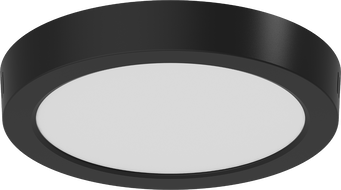 Mexen LDSR LED Surface Ceiling Light, 22 cm Diameter, 18W, Neutral - 4000K, 1440 lm, Black - L212-022-1840-70