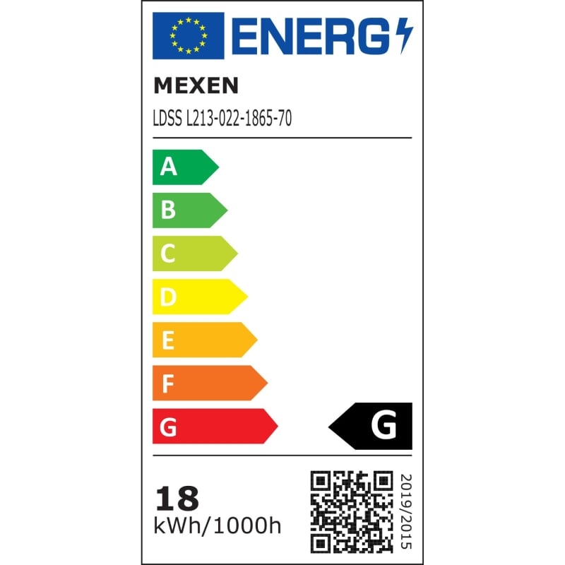 Mexen LDSS LED Ceiling Surface Mounted Light 22 x 22 cm, 18W, Cool - 6500K, 1440 lm, Black - L213-022-1865-70