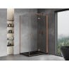 Mexen Mist-F folding shower cabin right 75 x 80 cm, transparent, brushed copper - 8A6T-075-080-65-00-P