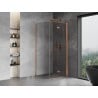 Mexen Mist-F folding shower enclosure right 80 x 80 cm, transparent, brushed copper - 8A6T-080-080-65-00-P