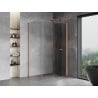 Mexen Mist-F folding shower enclosure right 90 x 80 cm, transparent, brushed copper - 8A6T-090-080-65-00-P