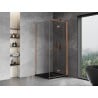 Mexen Mist-F folding shower enclosure right 110 x 110 cm, transparent, brushed copper - 8A6T-110-110-65-00-P