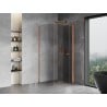 Mexen Mist-F folding shower enclosure right 110 x 110 cm, transparent, brushed copper - 8A6T-110-110-65-00-P