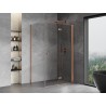 Mexen Mist-F right folding shower cabin 120 x 110 cm, transparent, brushed copper - 8A6T-120-110-65-00-P - 8A6T-120-120-65-00-P
