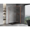Mexen Mist-F right folding shower cabin 120 x 110 cm, transparent, brushed copper - 8A6T-120-110-65-00-P - 8A6T-120-120-65-00-P