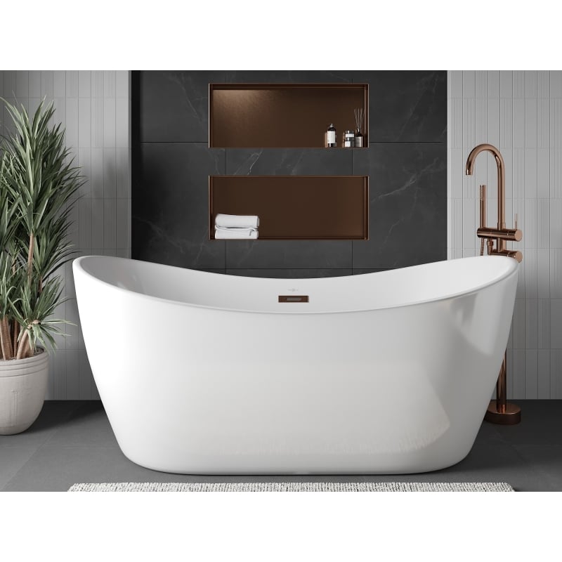 Mexen X-Wall-NR recessed shelf without flange 75 x 30 cm, brushed copper - 19C1753010
