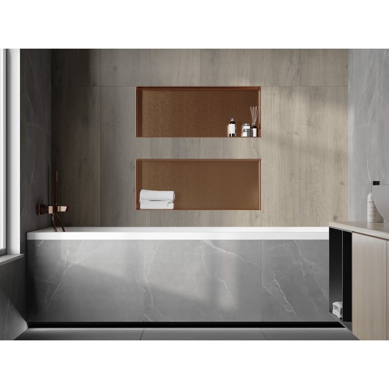 Mexen X-Wall-NR recessed shelf without flange 75 x 30 cm, brushed copper - 19C1753010