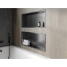 Mexen X-Wall-R niche shelf with flange 75 x 30 cm, gun gray brushed - 19E0753010