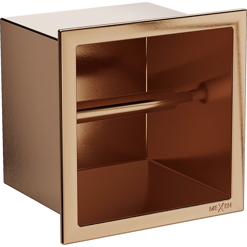 Mexen X-Wall-P toilet paper holder, brushed copper - 19C3